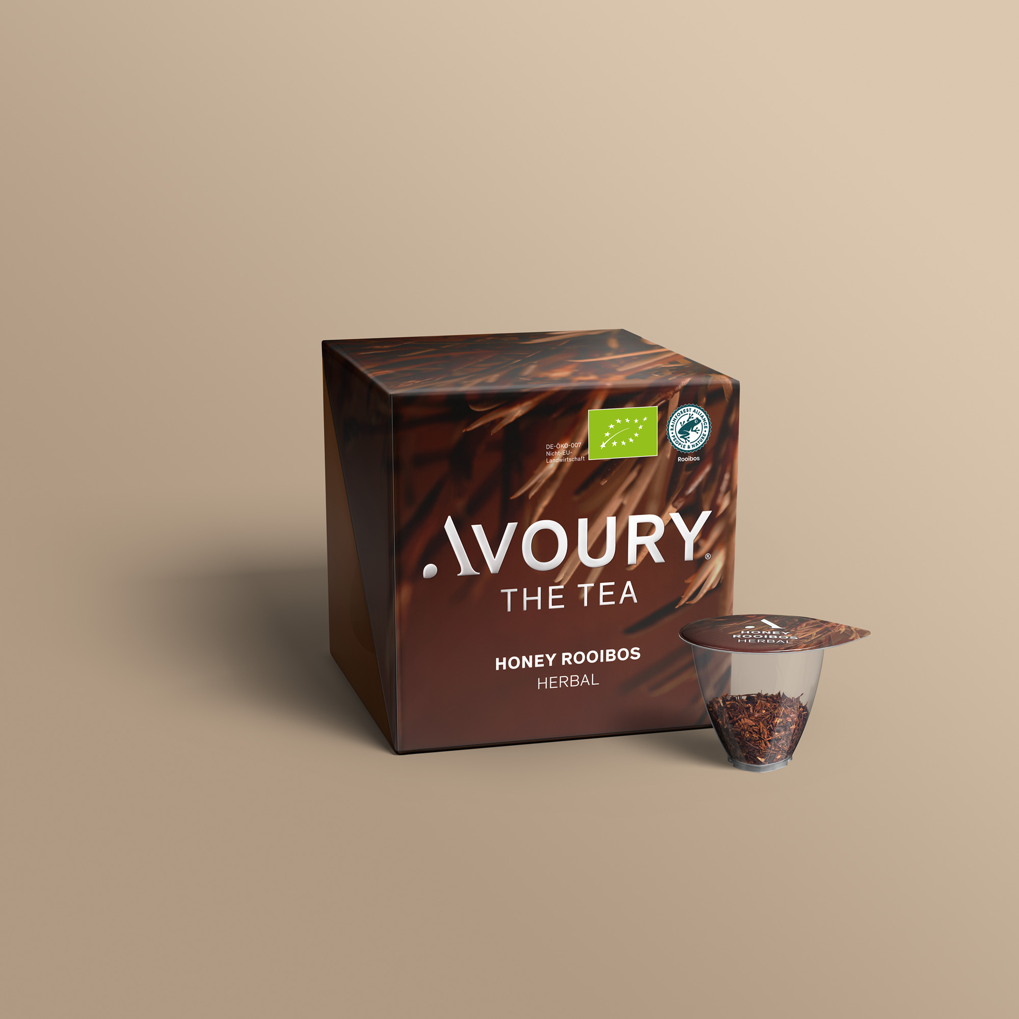 Honey Rooibos Teeverpackung mit Kapsel &ndash; Avoury